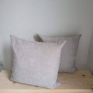 (2) 18" Gray Throw Pillows